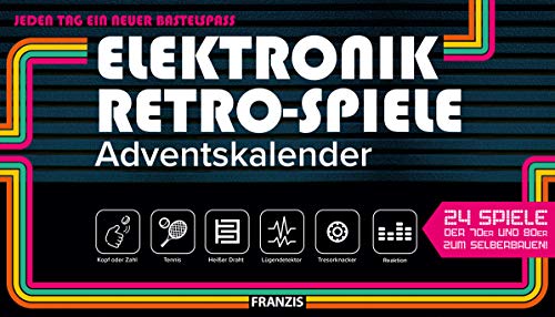 Test besten Adventskalender für Männer: FRANZIS Elektronik Retro Spiele Adventskalender